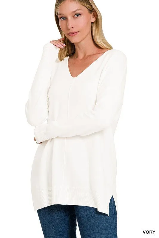 Front Seam Knit Top