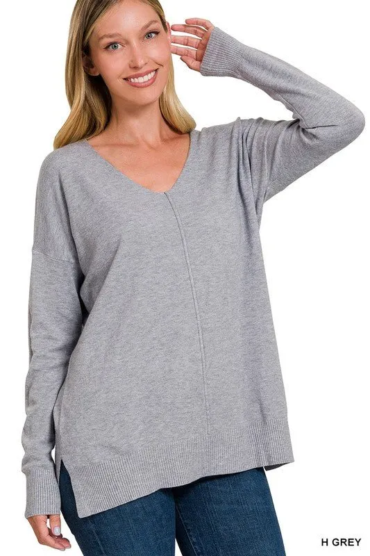 Front Seam Knit Top
