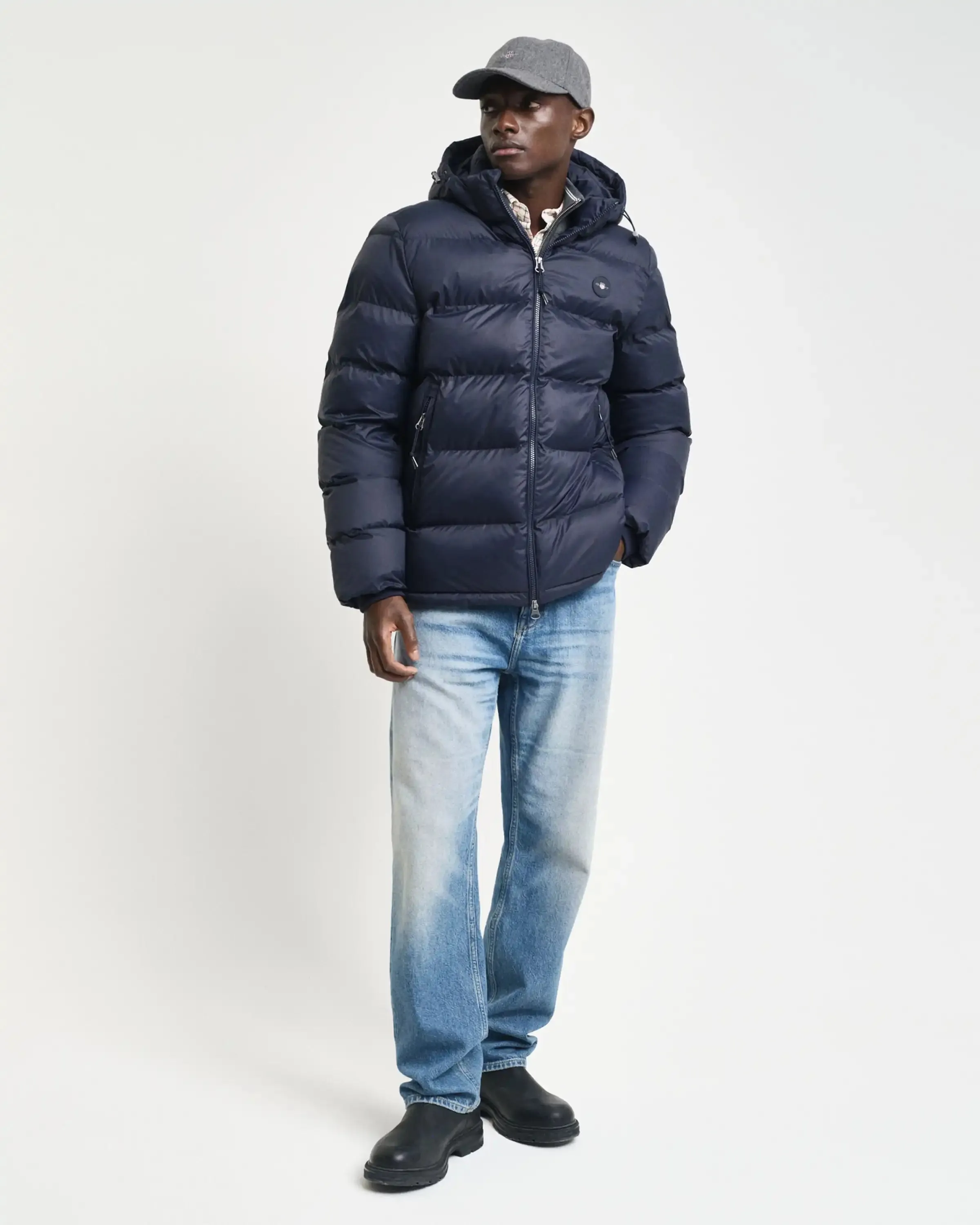 GANT Mens Active Cloud Puffer Jacket Evening Blue