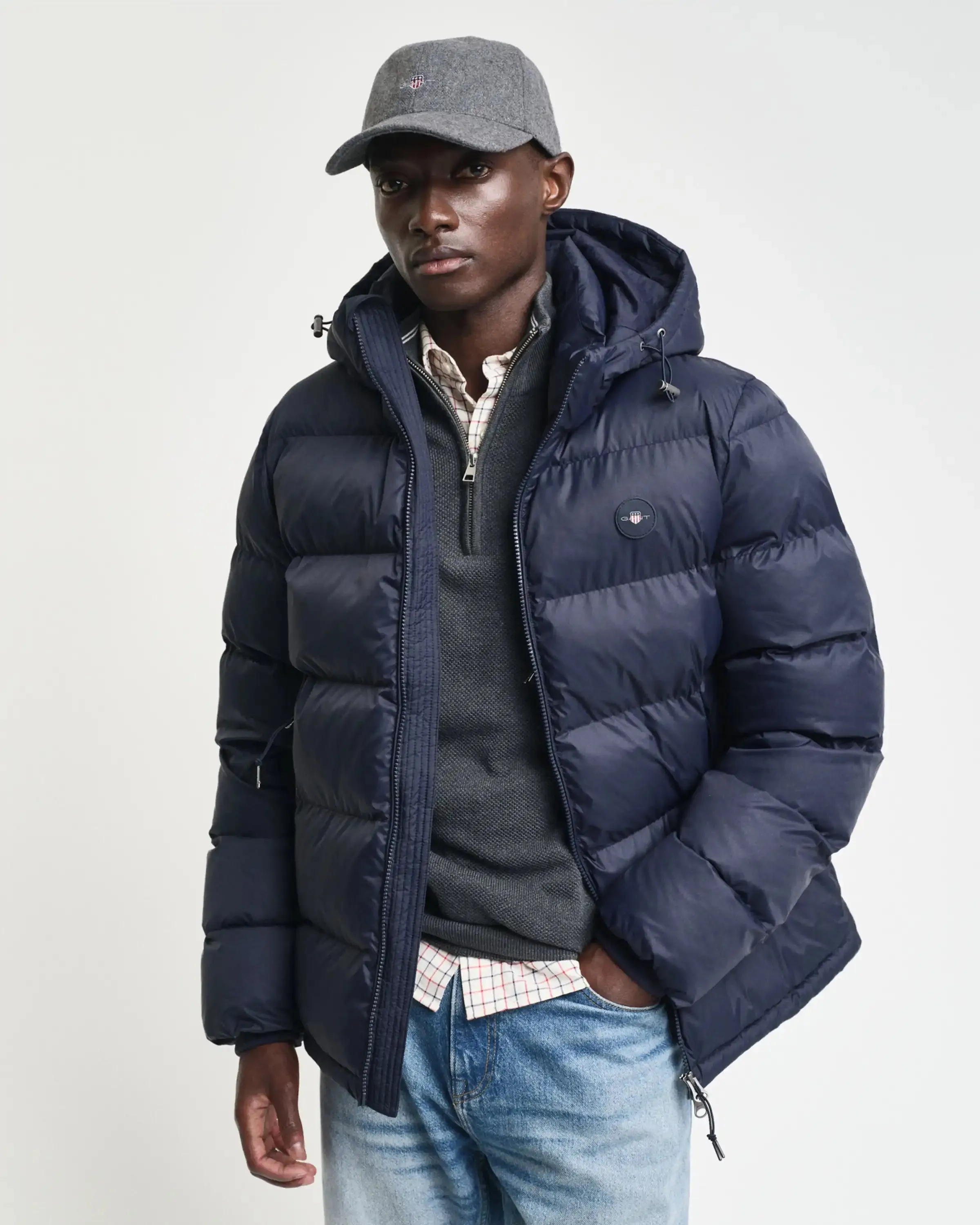 GANT Mens Active Cloud Puffer Jacket Evening Blue