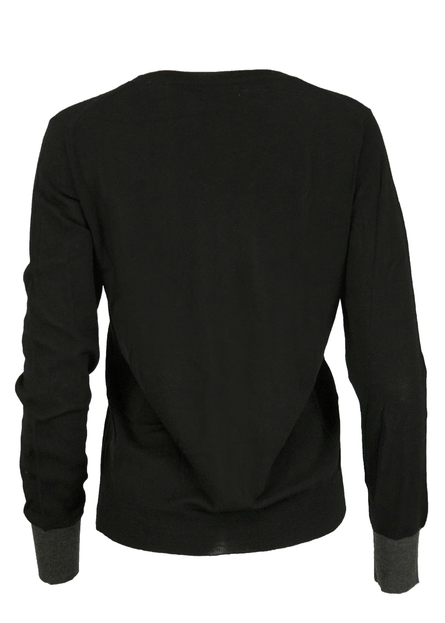GANT Women's Black Merino V-Neck Sweater 481255 Size S $215 NWT