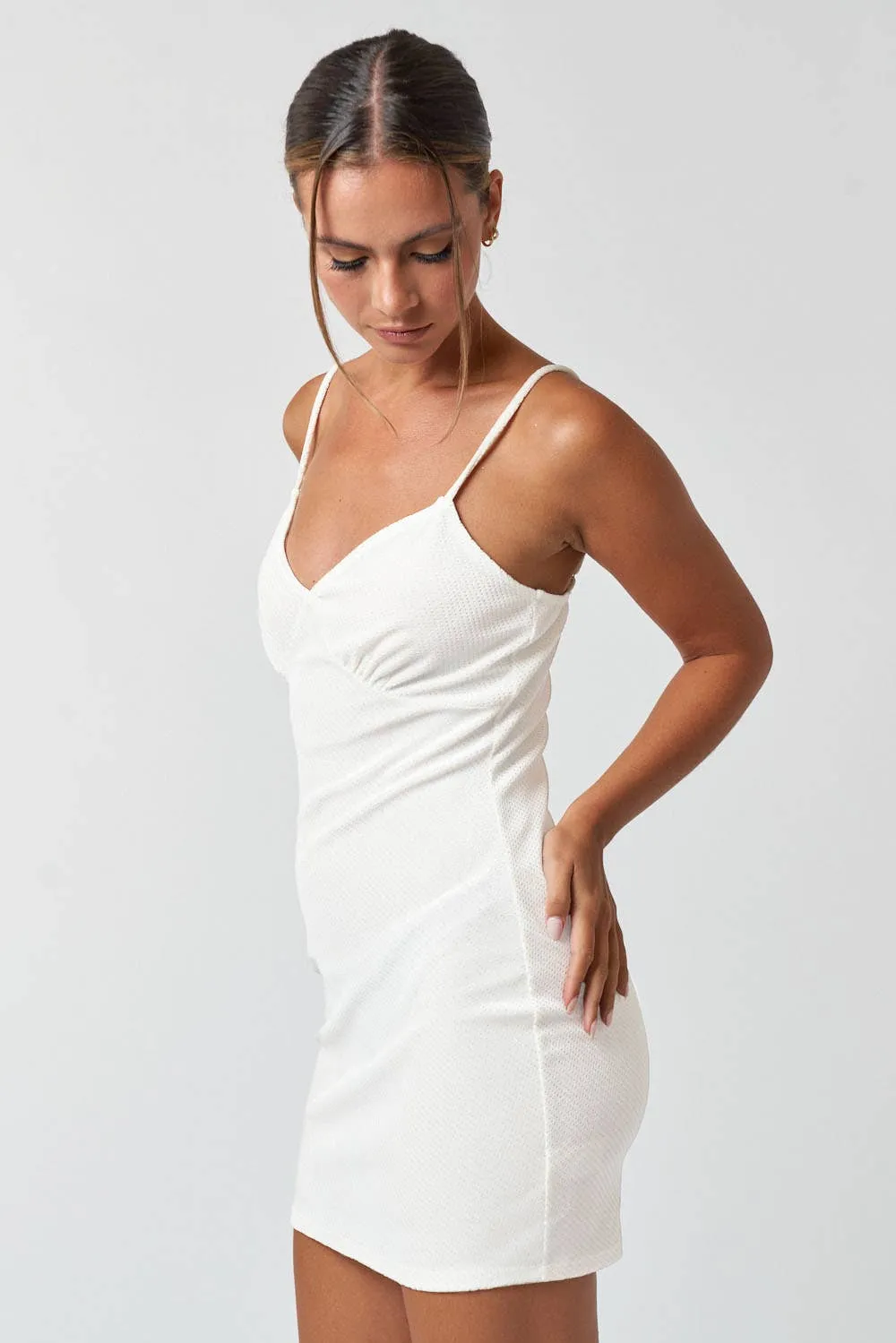 Glitter strappy bodycon dress