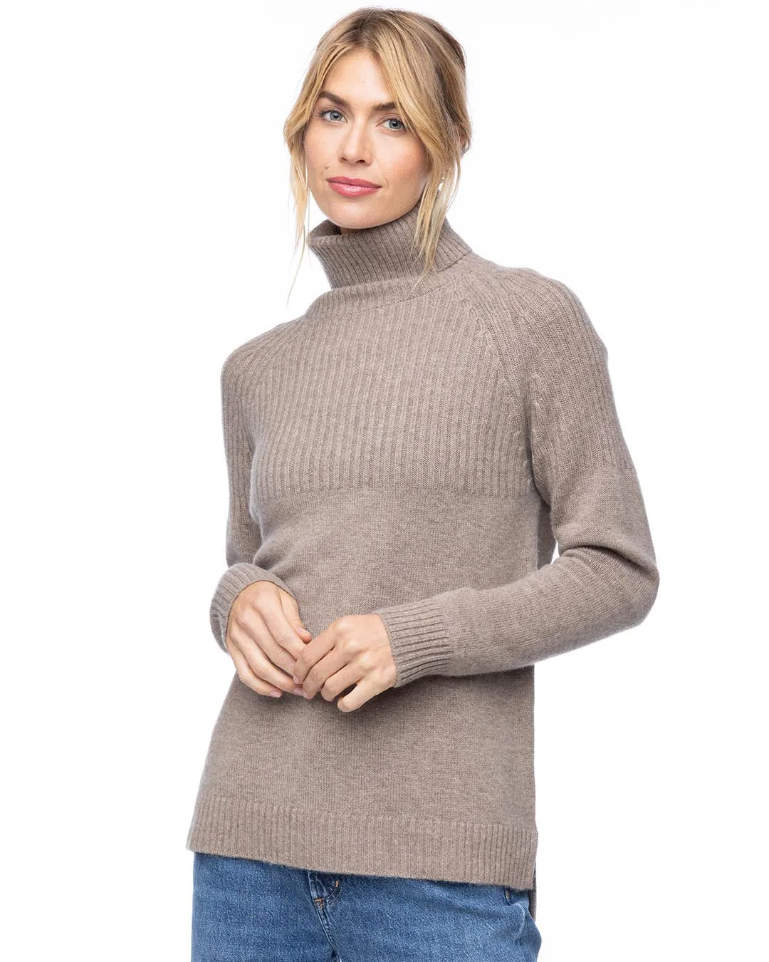 Half Ribbed Turtleneck