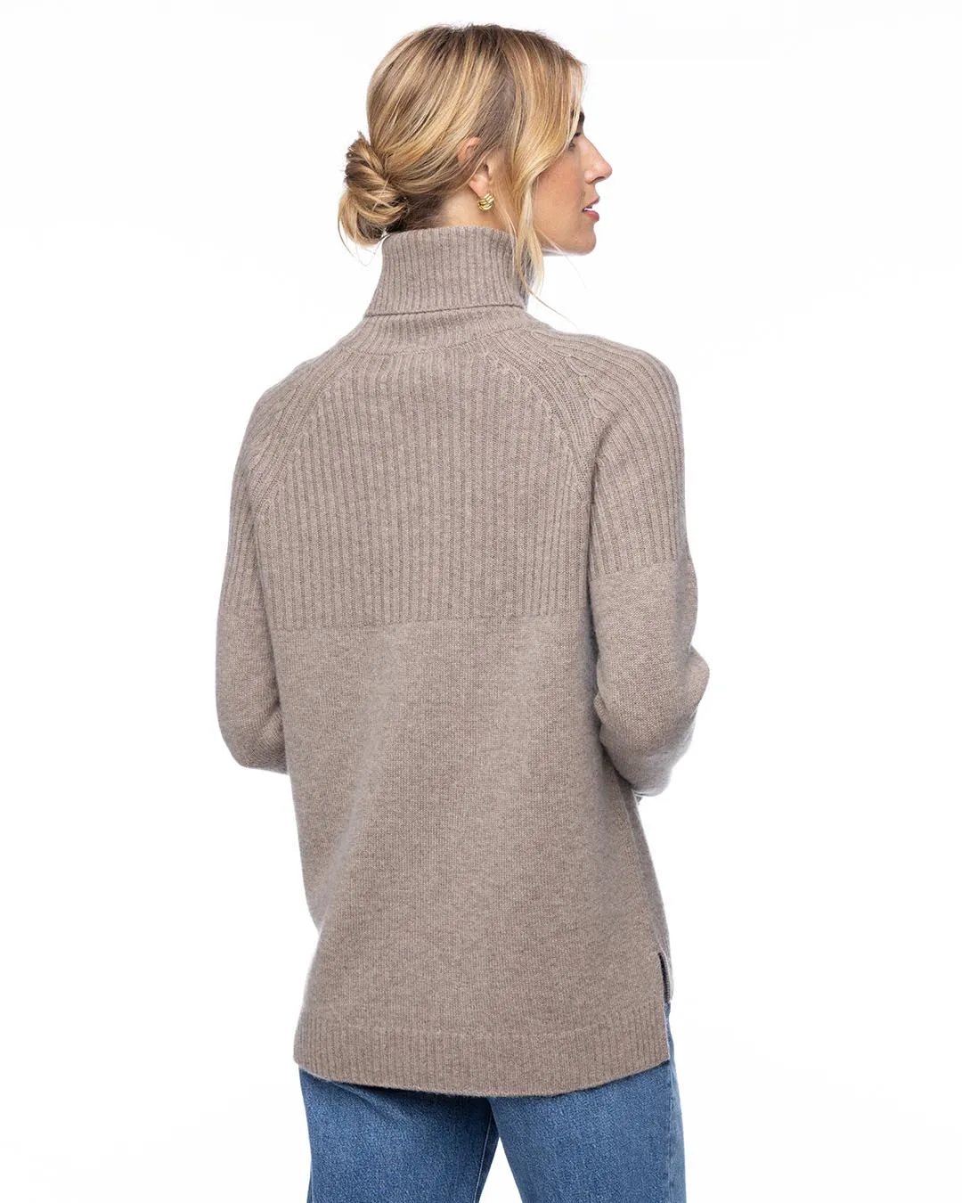 Half Ribbed Turtleneck