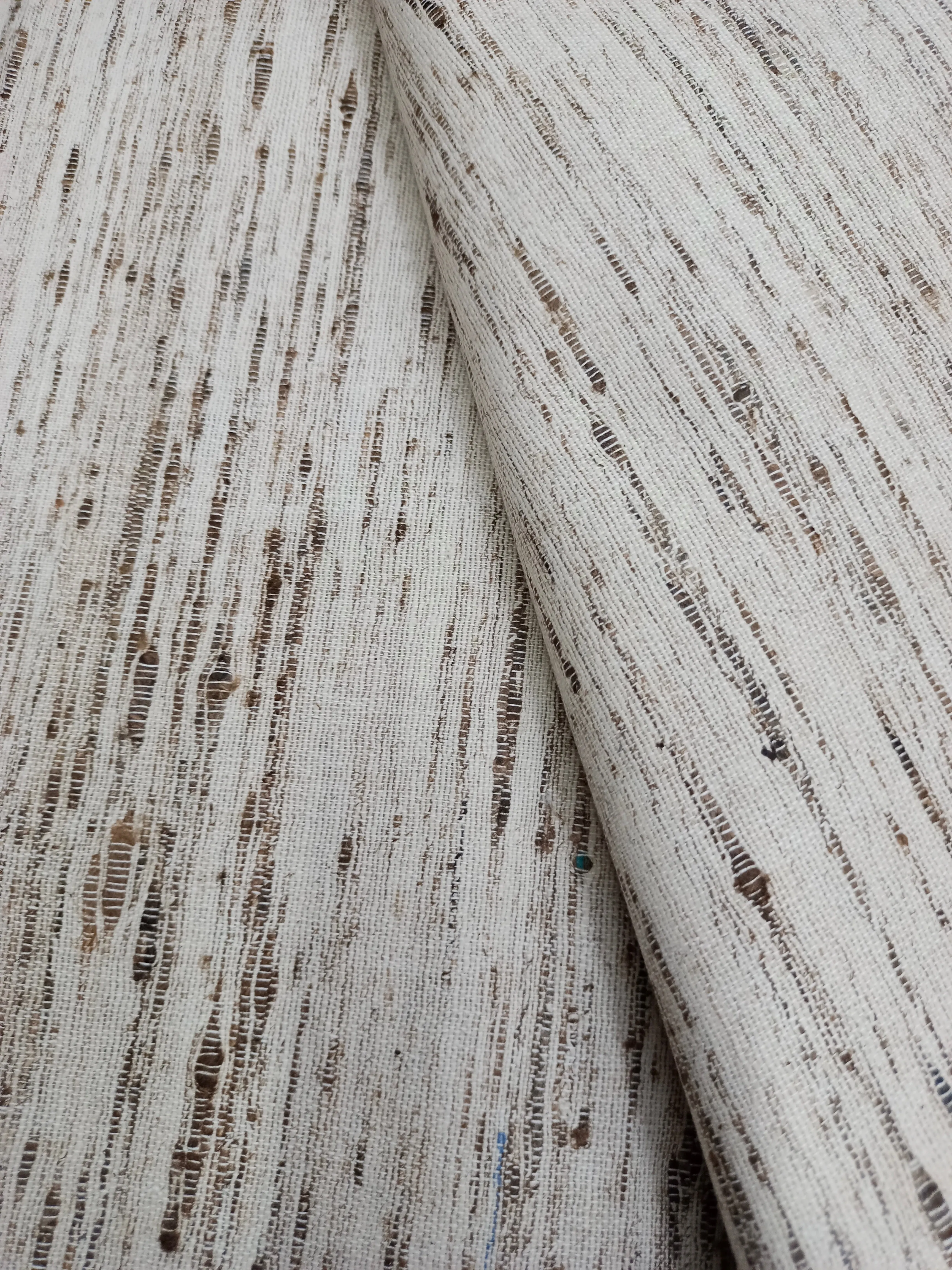 Handwoven Ghicha Tussar Spun Silk Fabric