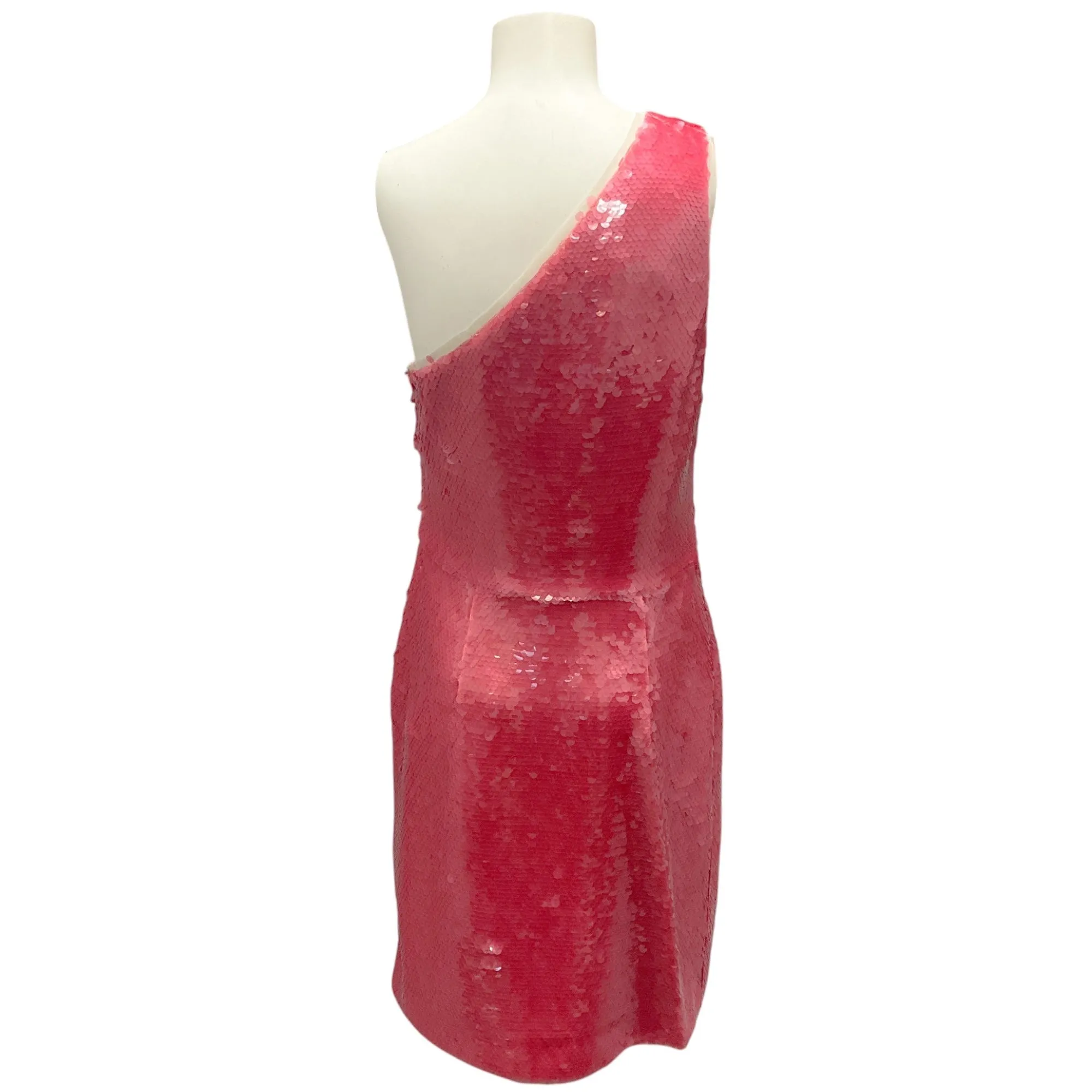 Haney Dusty Rose Serena Sequin One Shoulder Mini Dress