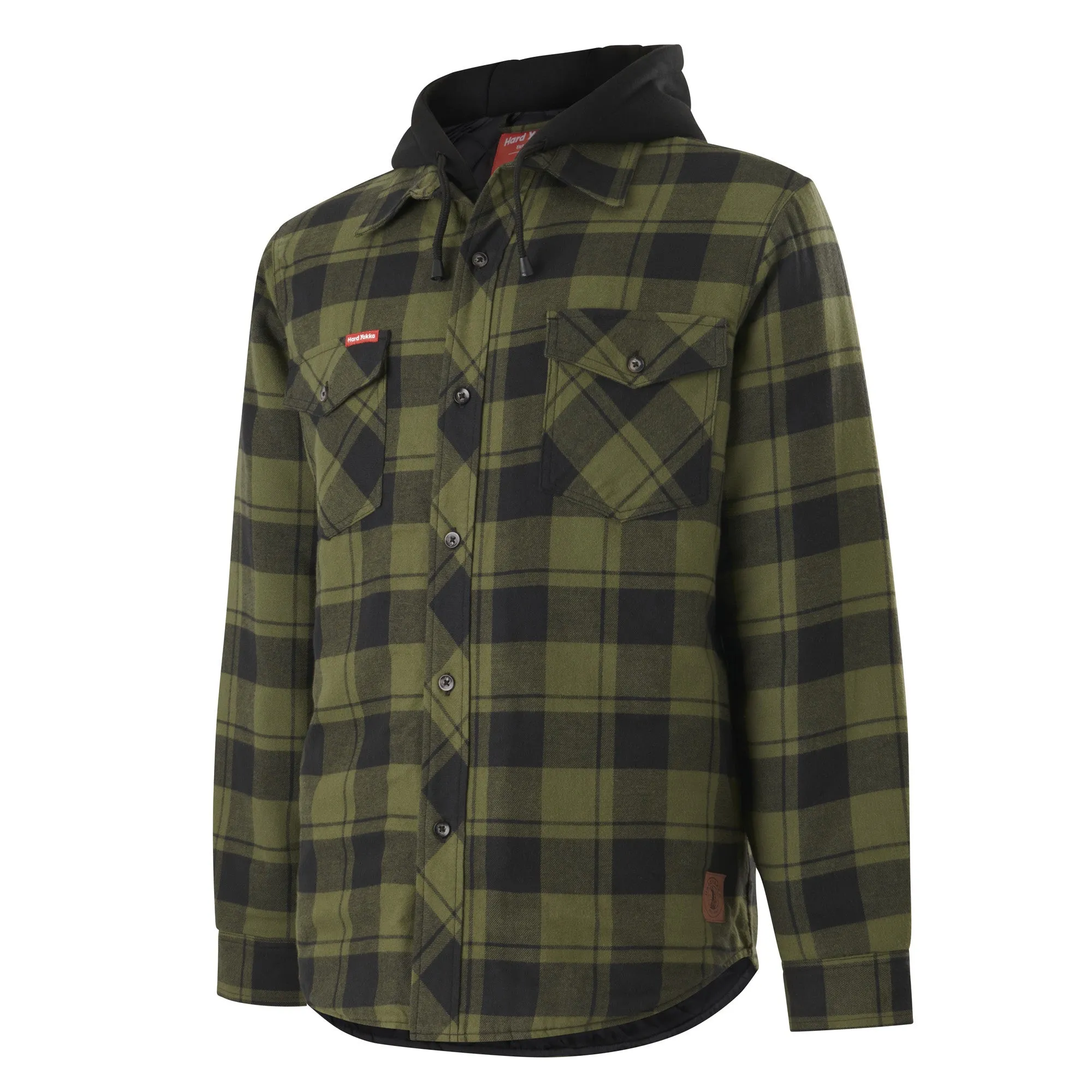 Hard Yakka Men's Quilted Shacket - Fern