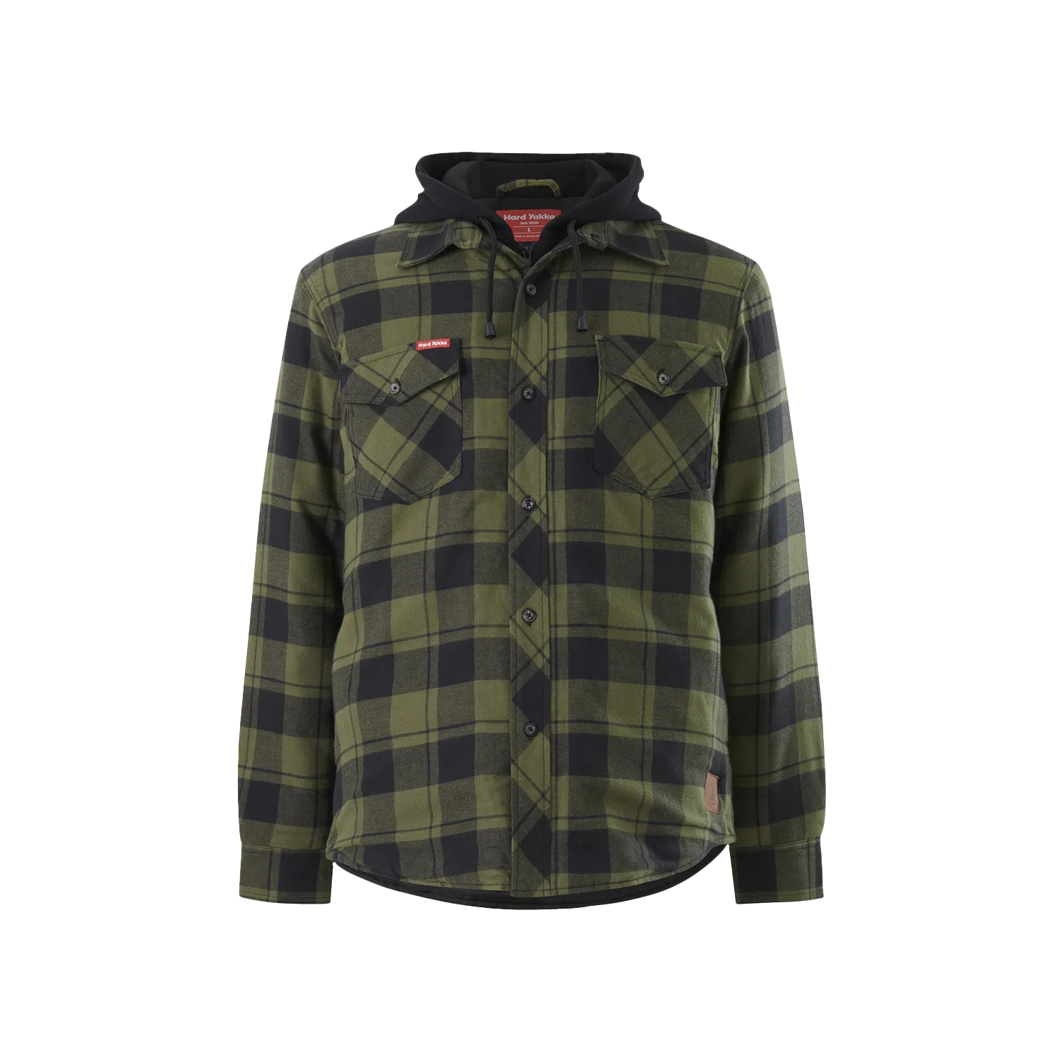 Hard Yakka Men's Quilted Shacket - Fern