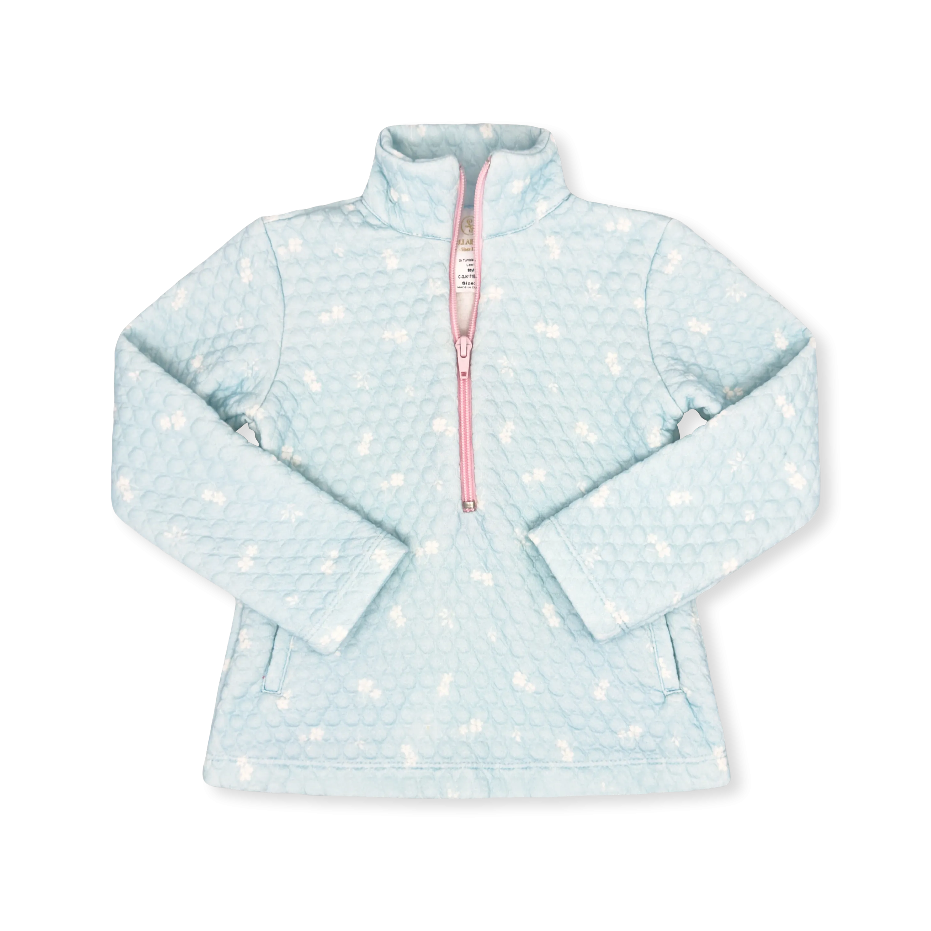 Heather Half Zip - Foster Blue Floral