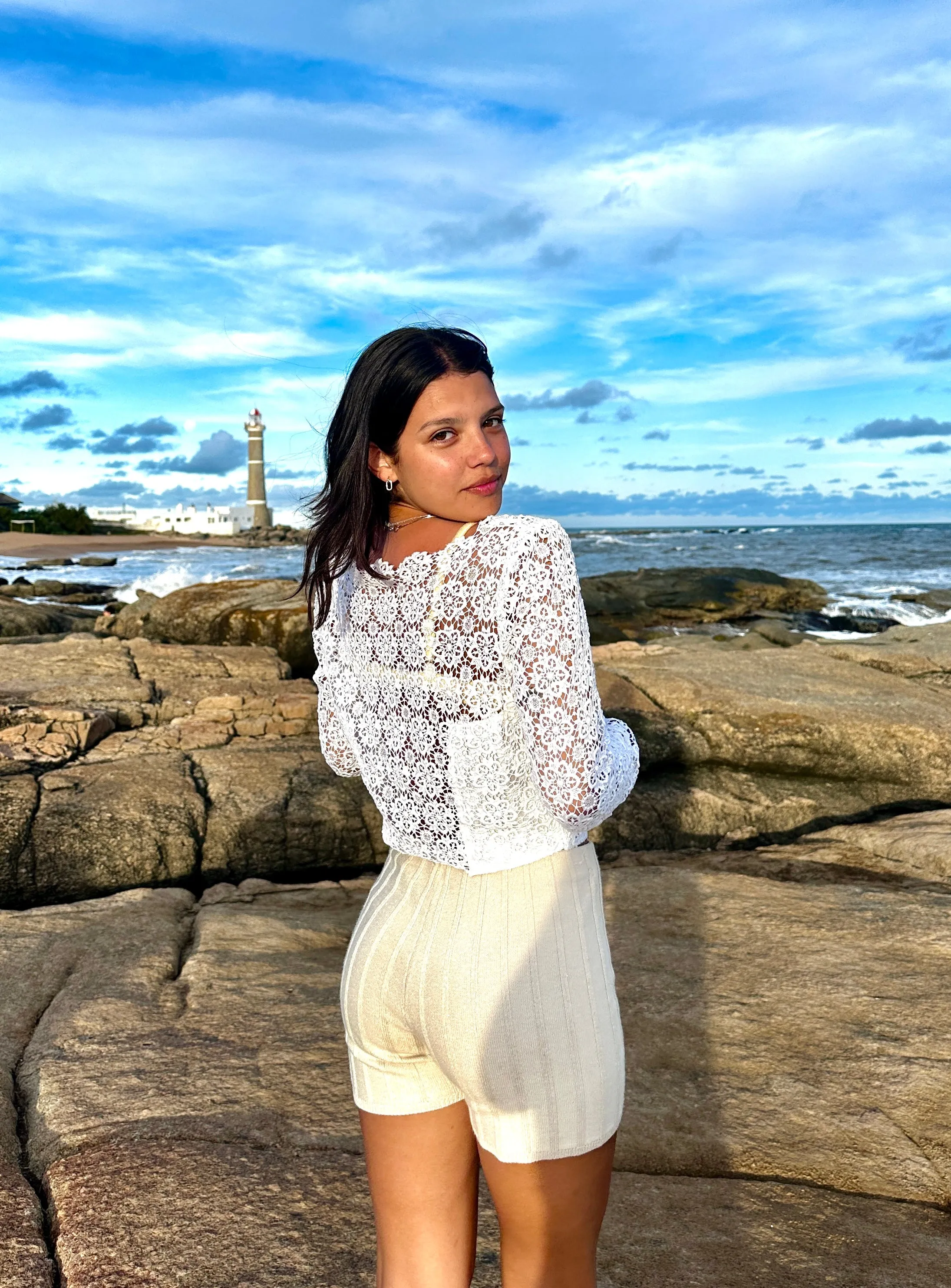 Heavy Guipure Lace Top - 60s - 60C