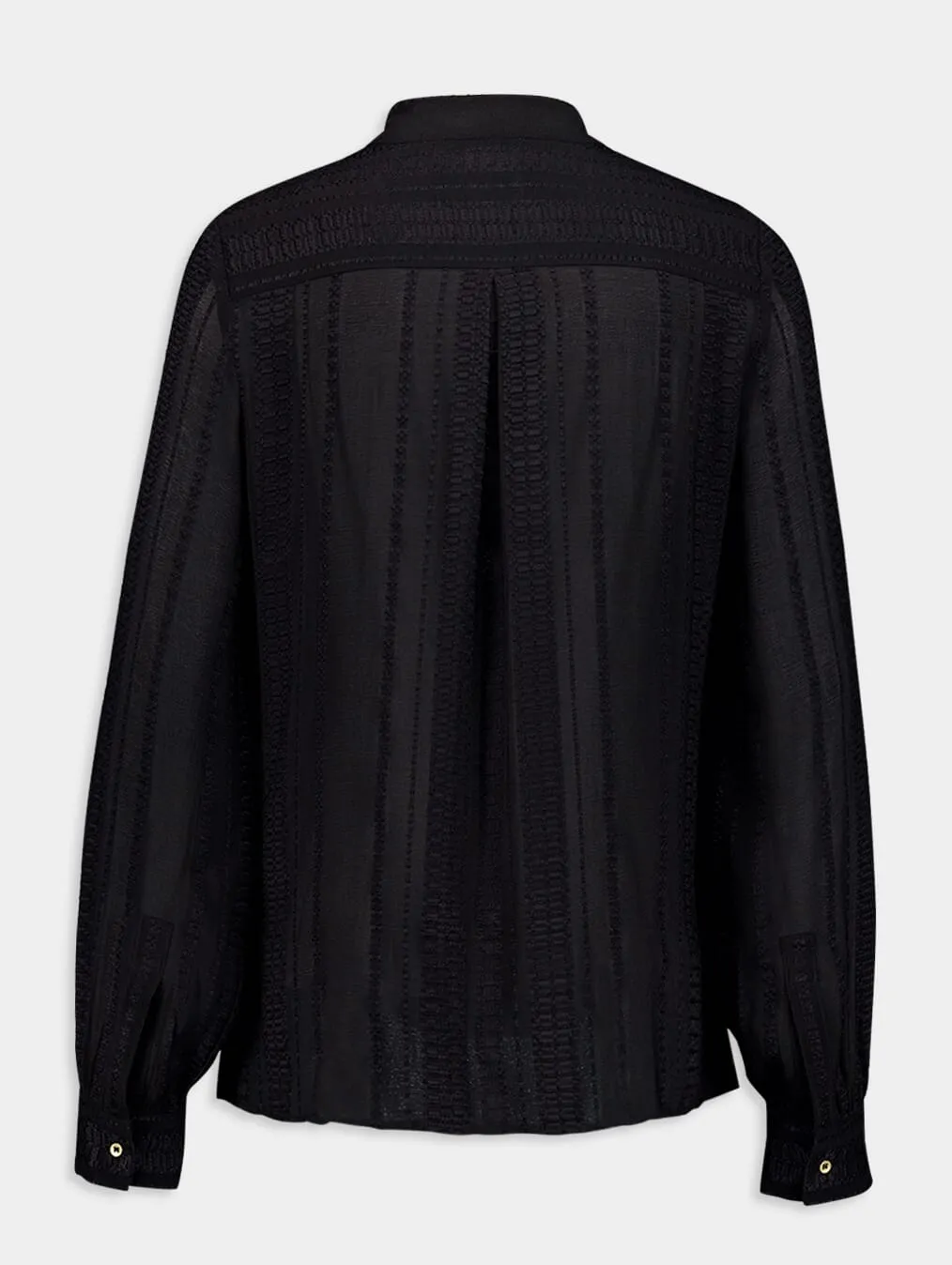 Hera Black Silk Blouse