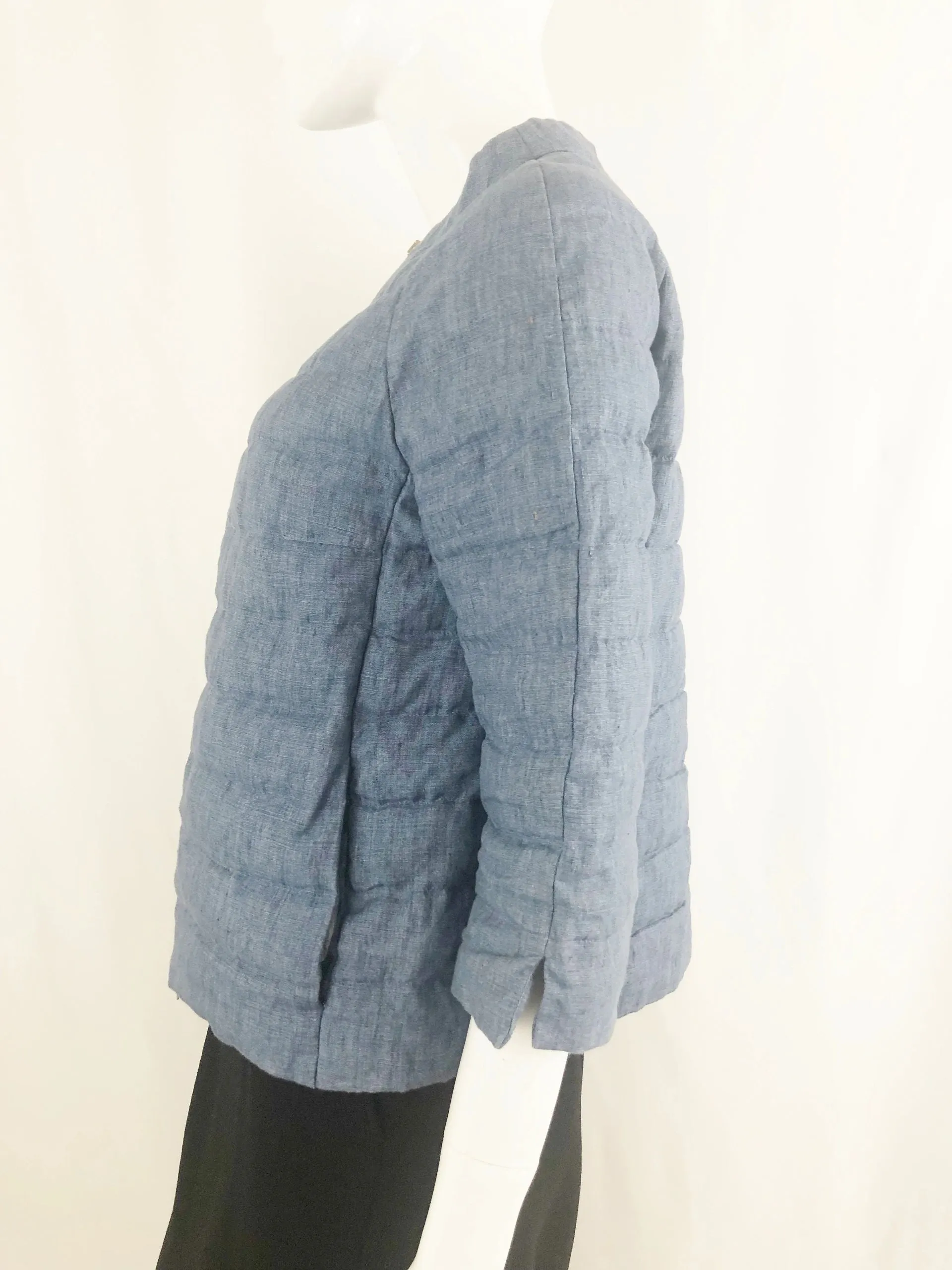Herno Denim Puffer Jacket Size 6