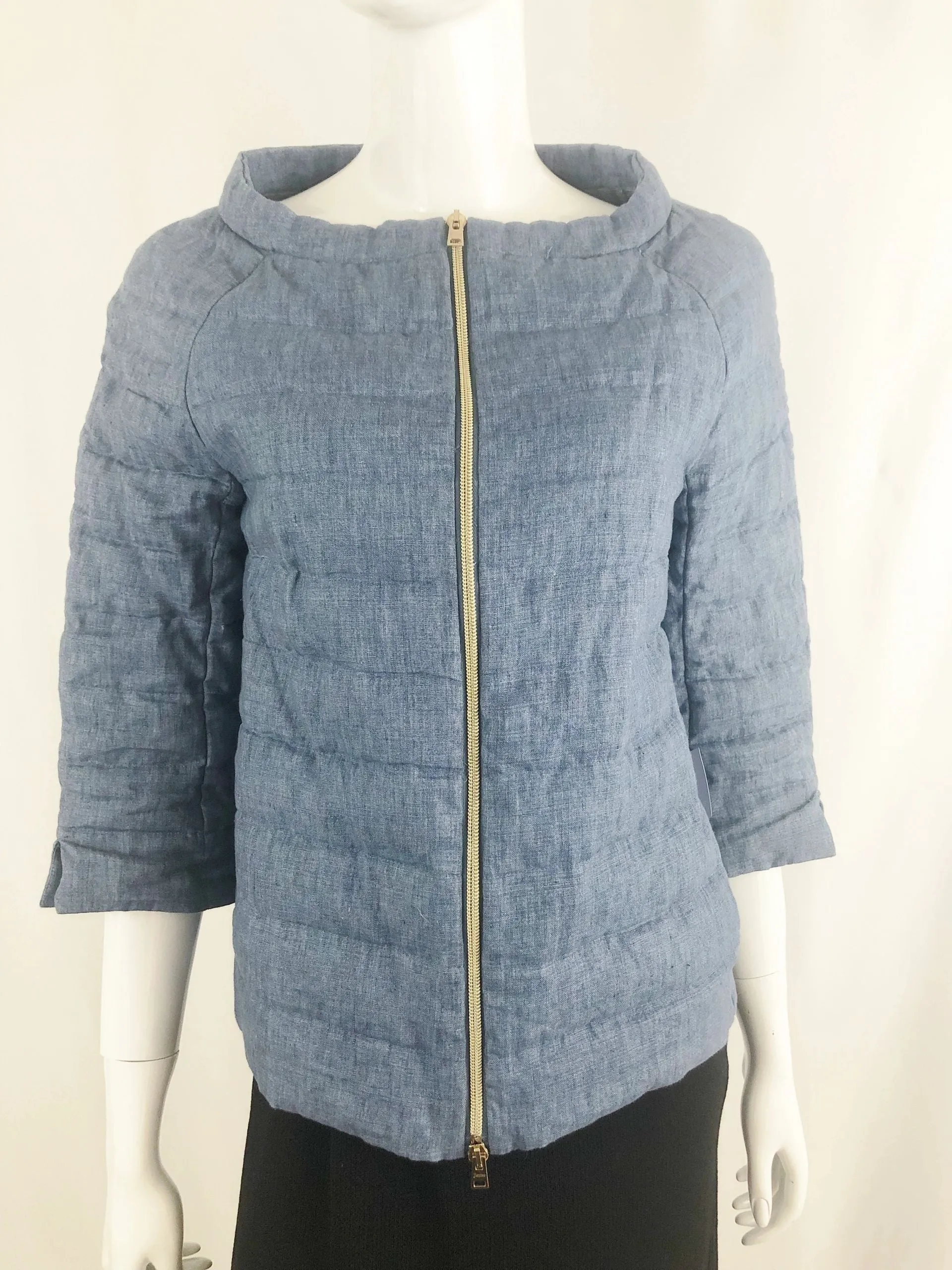 Herno Denim Puffer Jacket Size 6