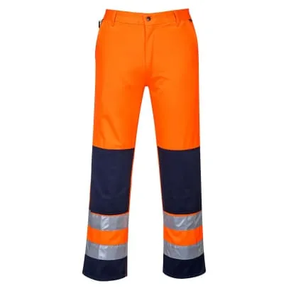 Hi Vis Class 2 Work Trousers Elasticated Waist Seville Portwest TX71