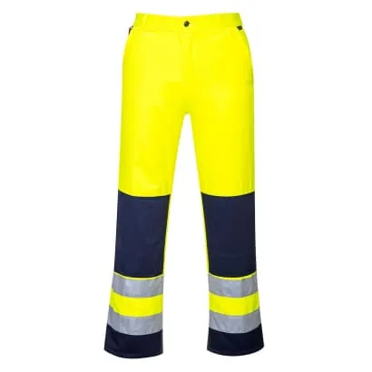Hi Vis Class 2 Work Trousers Elasticated Waist Seville Portwest TX71