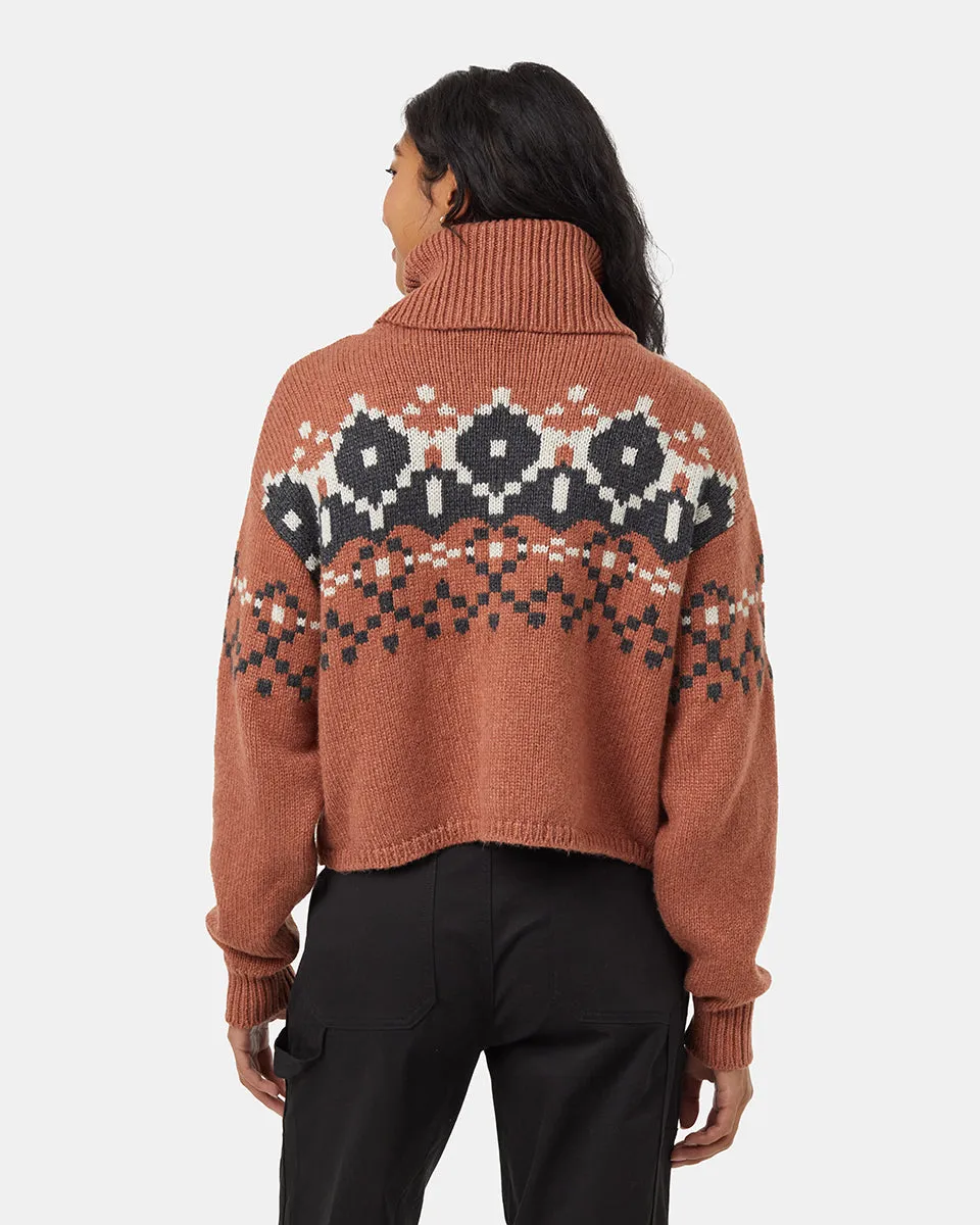 Highline Intarsia Turtleneck Sweater