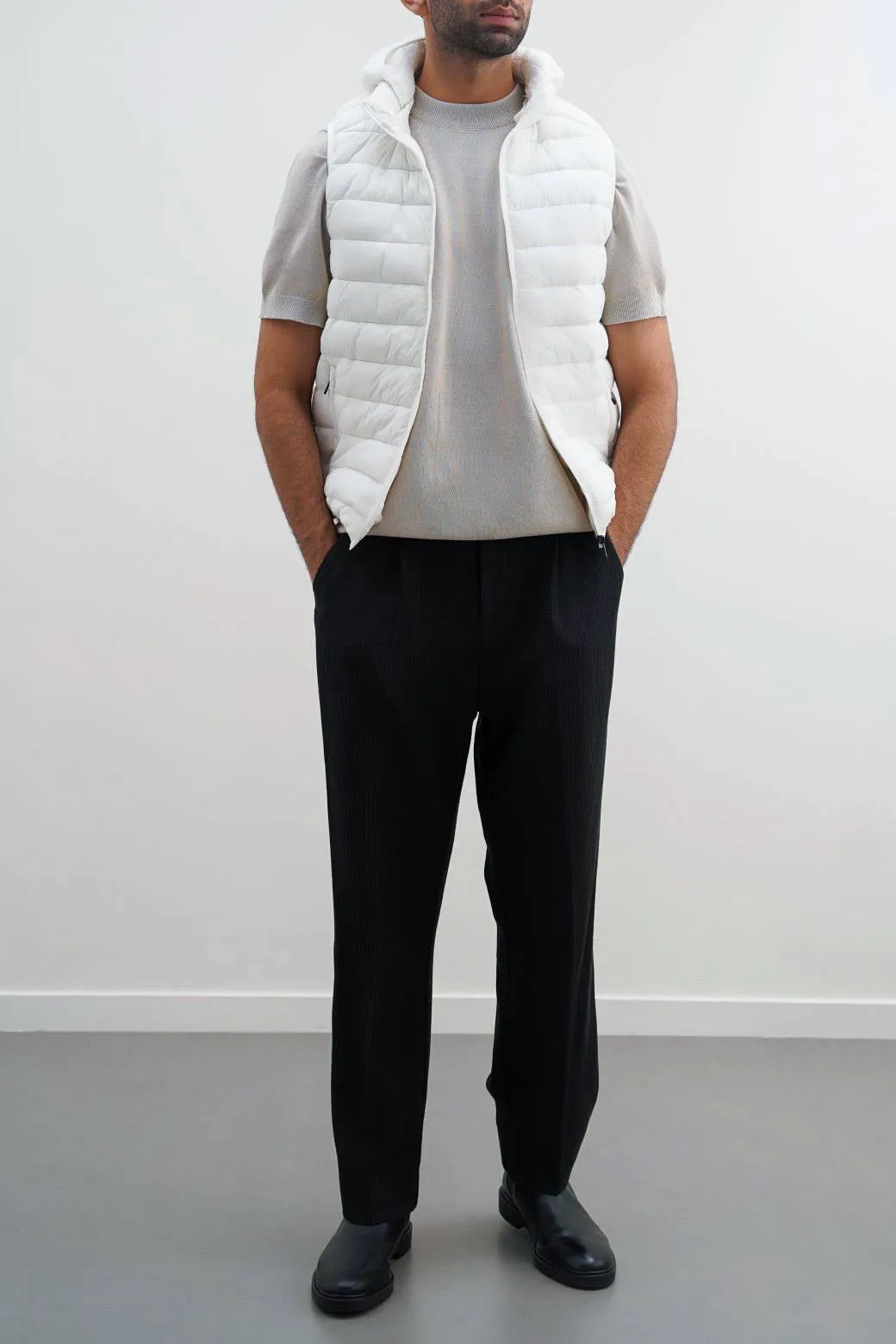 HOODED GILET