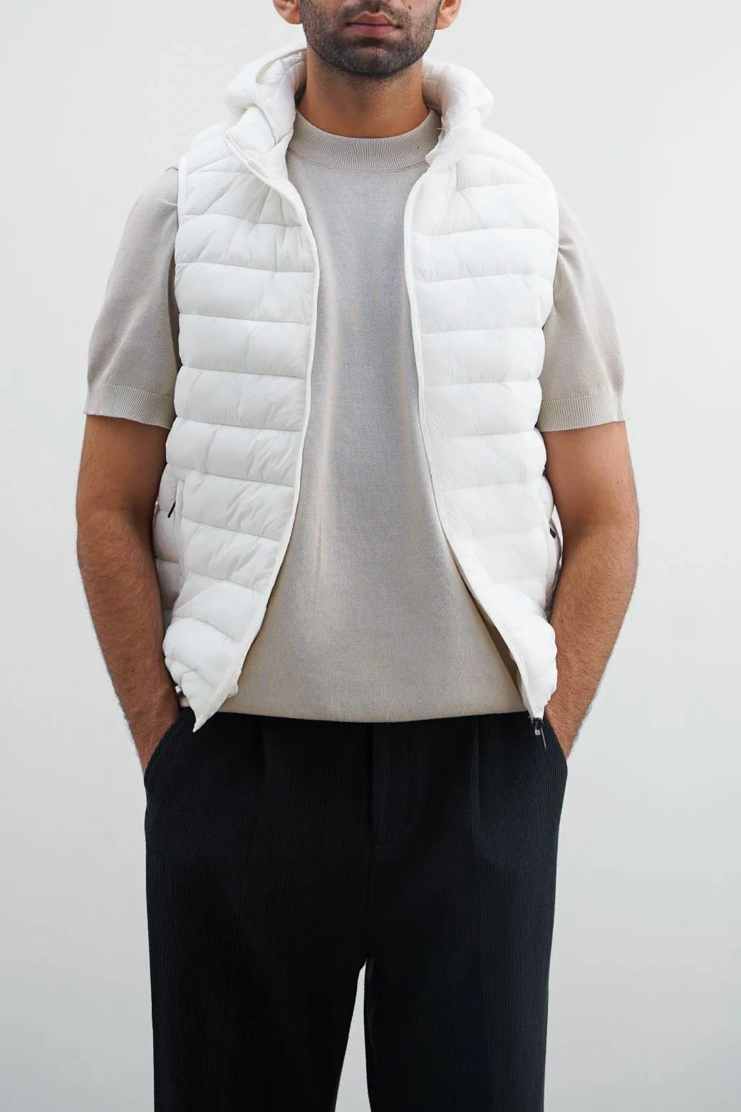HOODED GILET