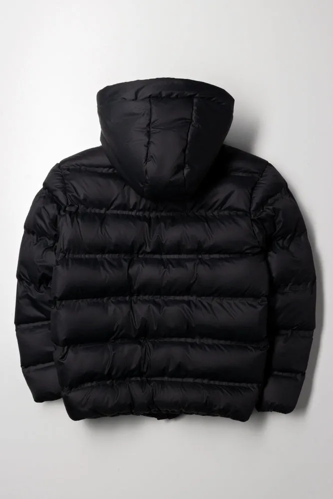 Hooded Puffer Jacket Black