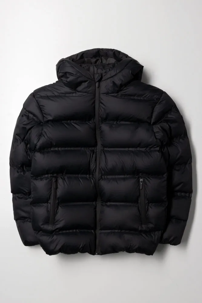 Hooded Puffer Jacket Black