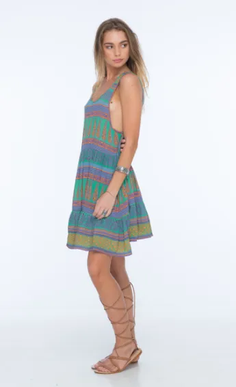 Indah Bunny Mini cover-up Dress | Green Rajasthan |SALE