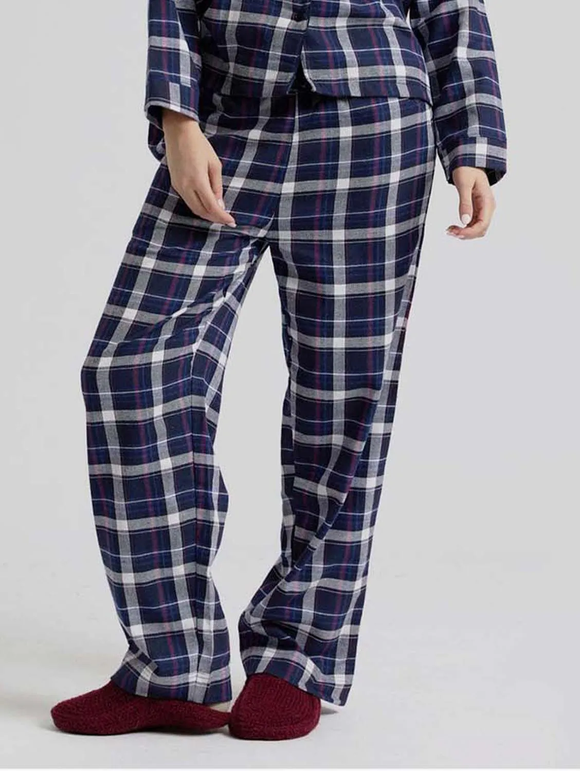 Jim Jam Women's Organic Cotton Pyjama Trousers | Dark Navy