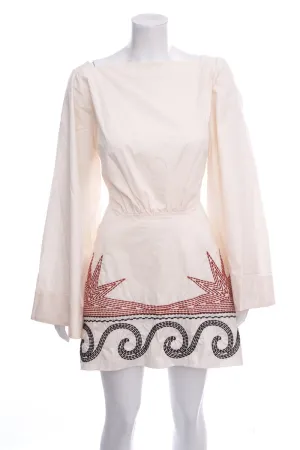 Johanna Ortiz Cream Ocean Oasis Mini Dress SZ L NWT