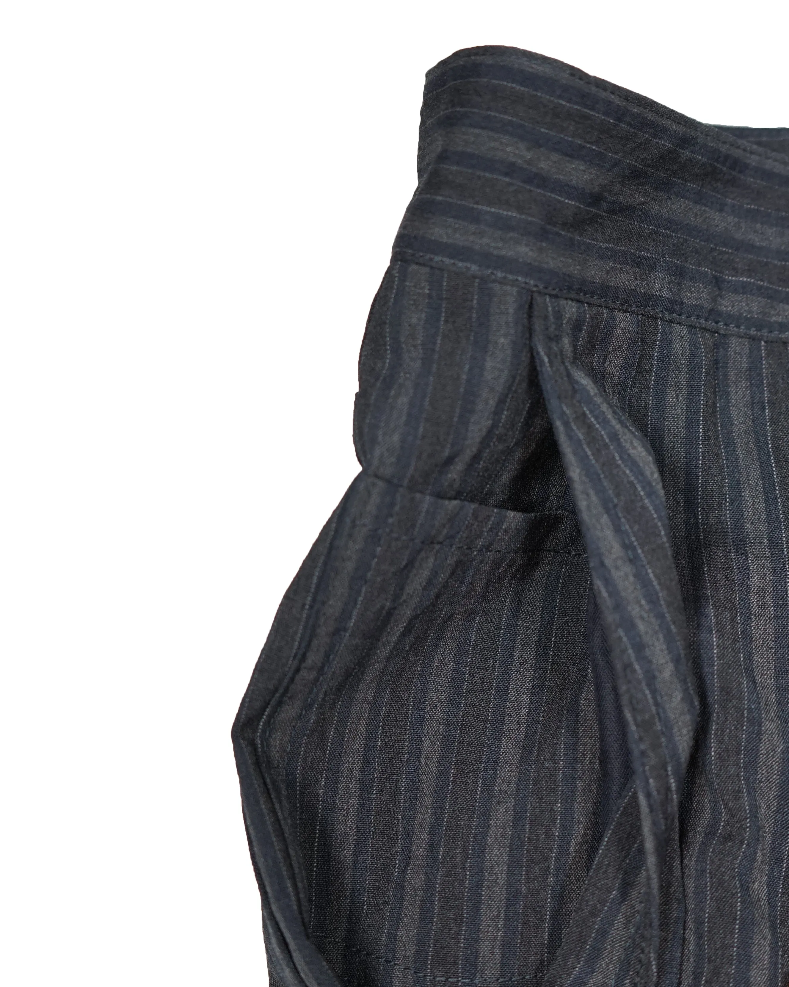 JOHN VARVATOS - Bold Fashion Stripe Wool Blend 5-Pocket Dress Pants - 36R