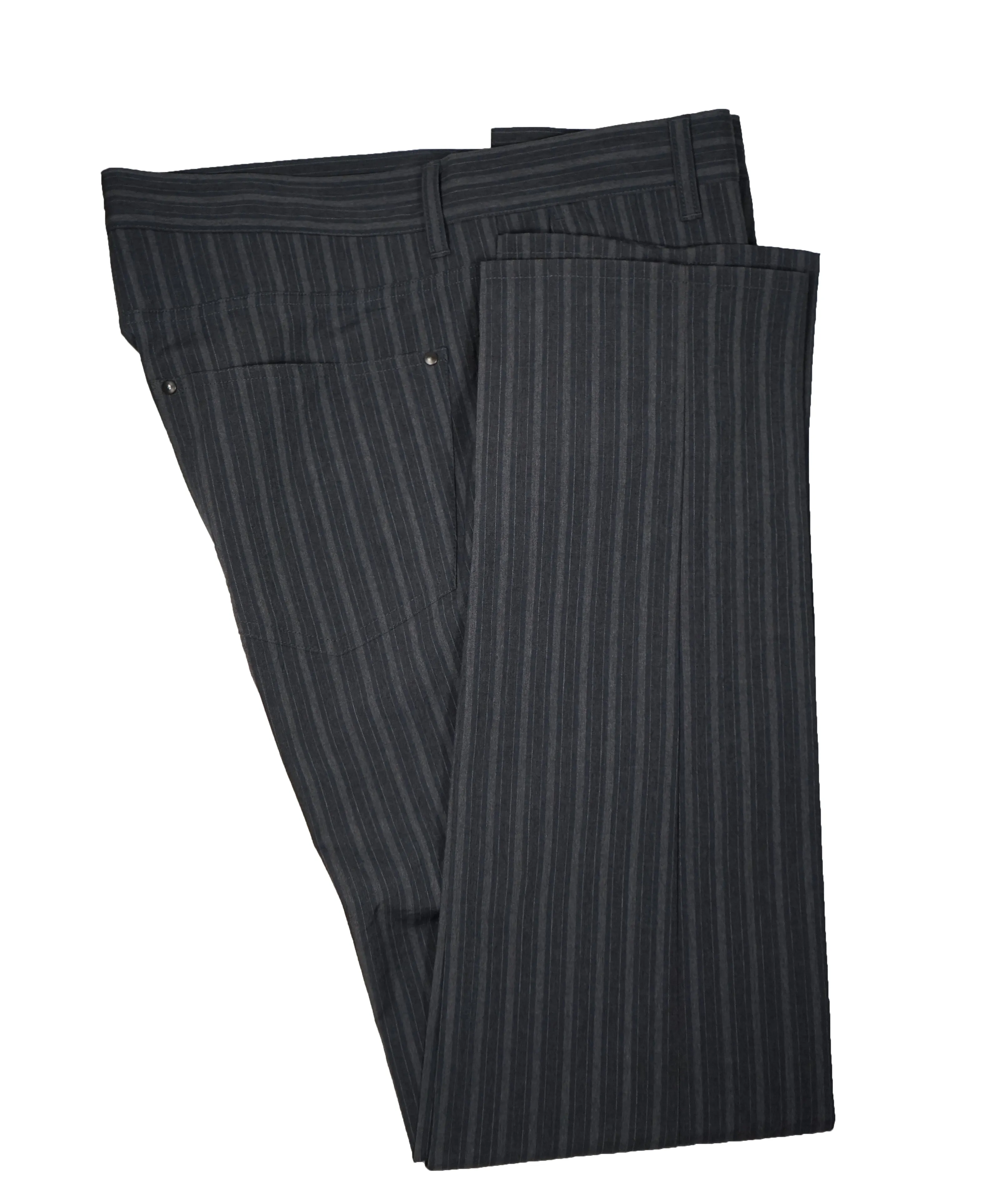 JOHN VARVATOS - Bold Fashion Stripe Wool Blend 5-Pocket Dress Pants - 36R