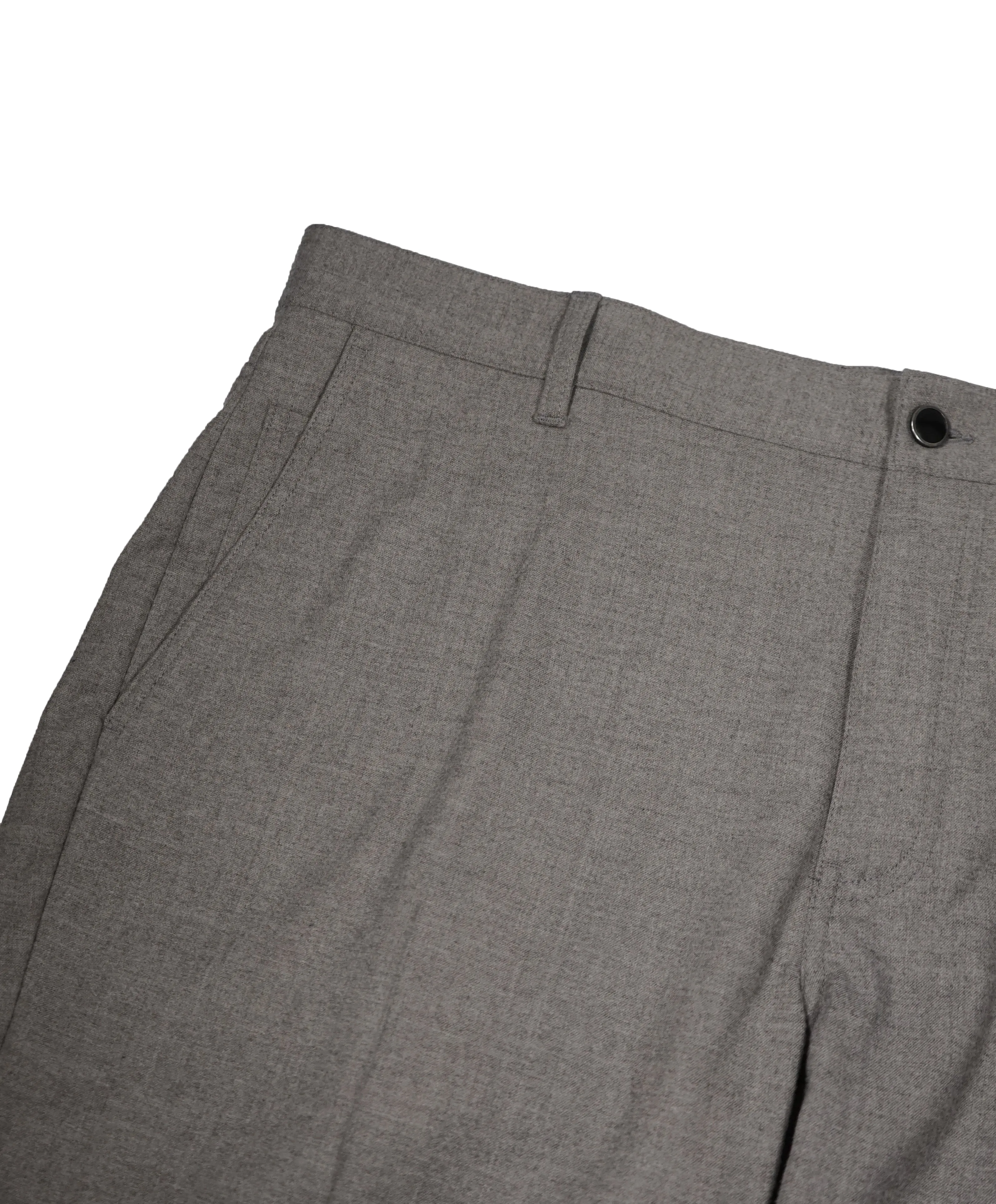JOHN VARVATOS - Stone Gray Wool Blend 5-Pocket Dress Pants - 38W