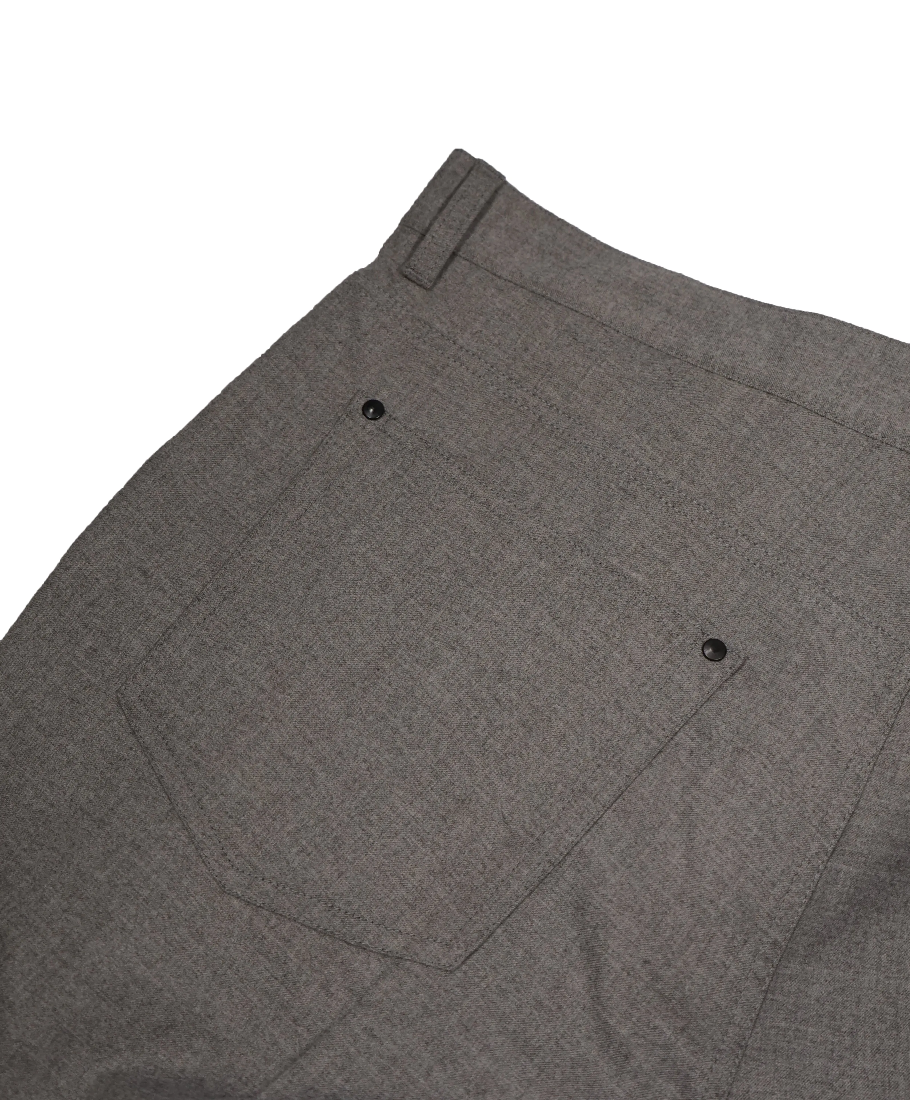 JOHN VARVATOS - Stone Gray Wool Blend 5-Pocket Dress Pants - 38W