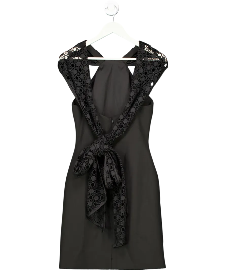 Karen Millen Blue Italian Satin Lace Mini Dress UK 6
