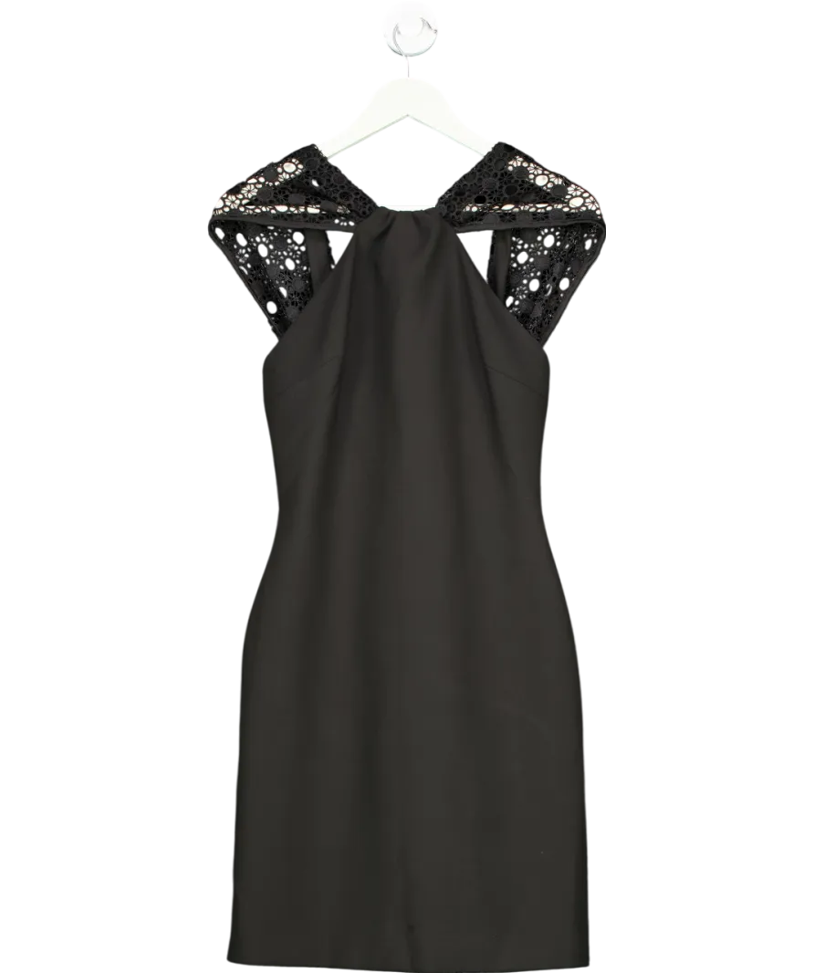 Karen Millen Blue Italian Satin Lace Mini Dress UK 6