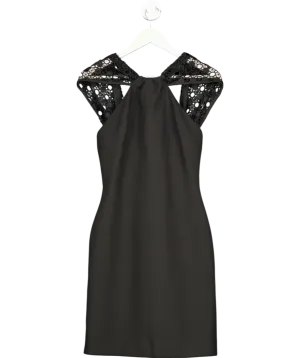 Karen Millen Blue Italian Satin Lace Mini Dress UK 6