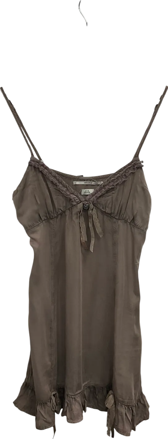 kimchi blue Brown Trimmed Mini Dress UK M