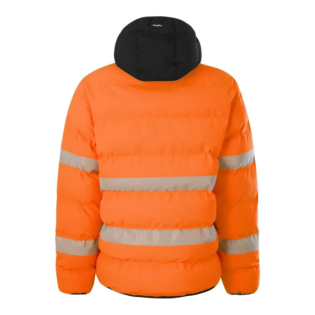 KingGee Men's Originals Hi Vis Biomotion Water Repellent Puffer - Orange