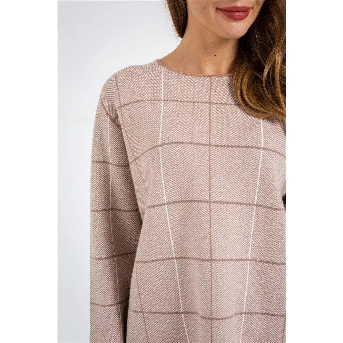 Knitting Check Plaid Sweater
