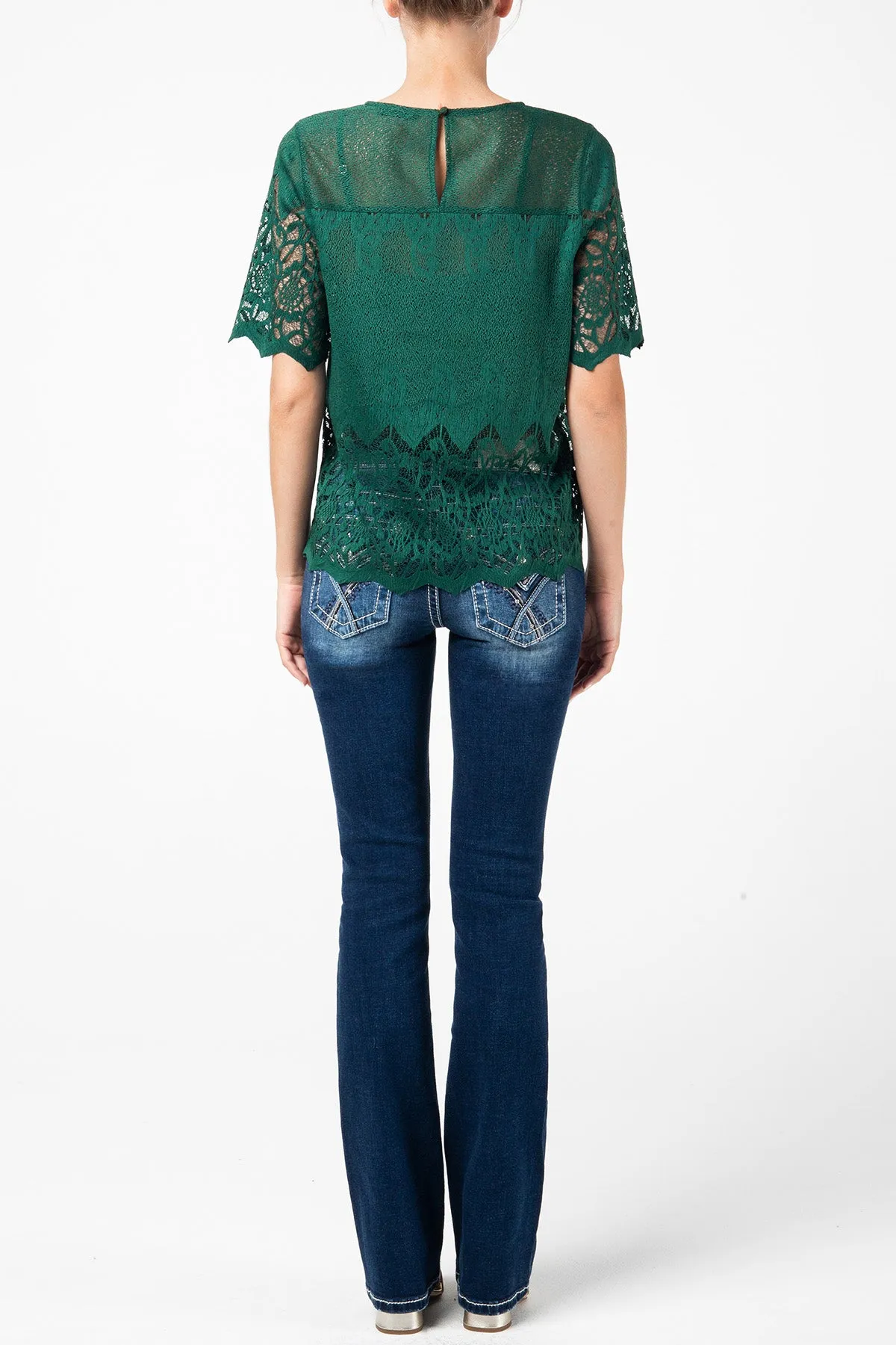Lace Short Sleeve Top
