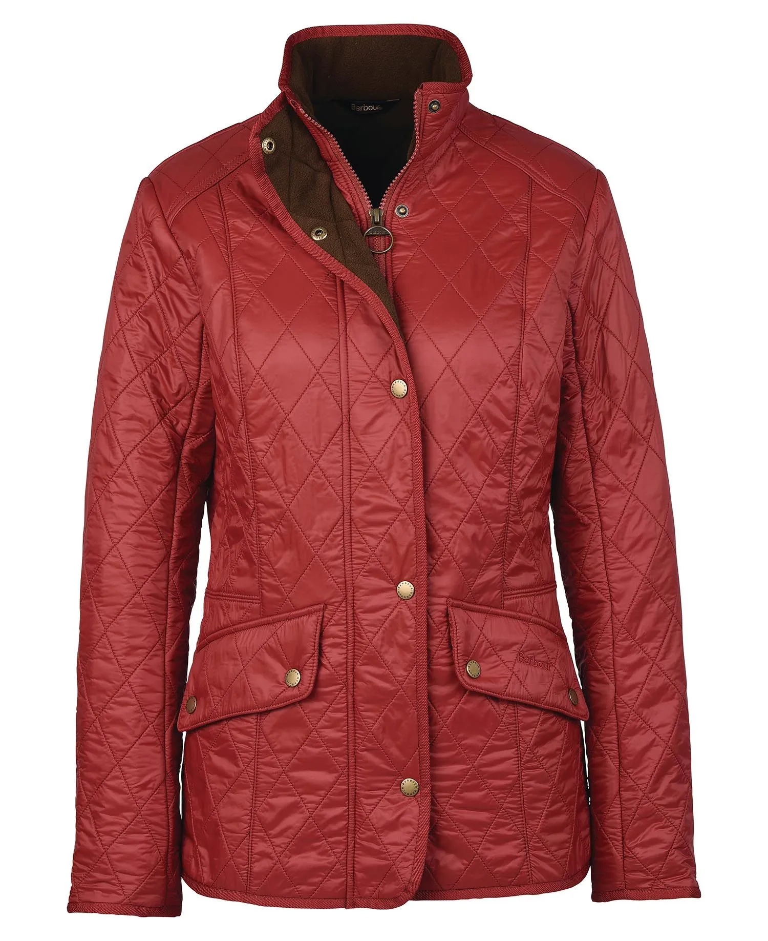 LADIES BARBOUR CALVARY POLARQUILT JACKET - RED