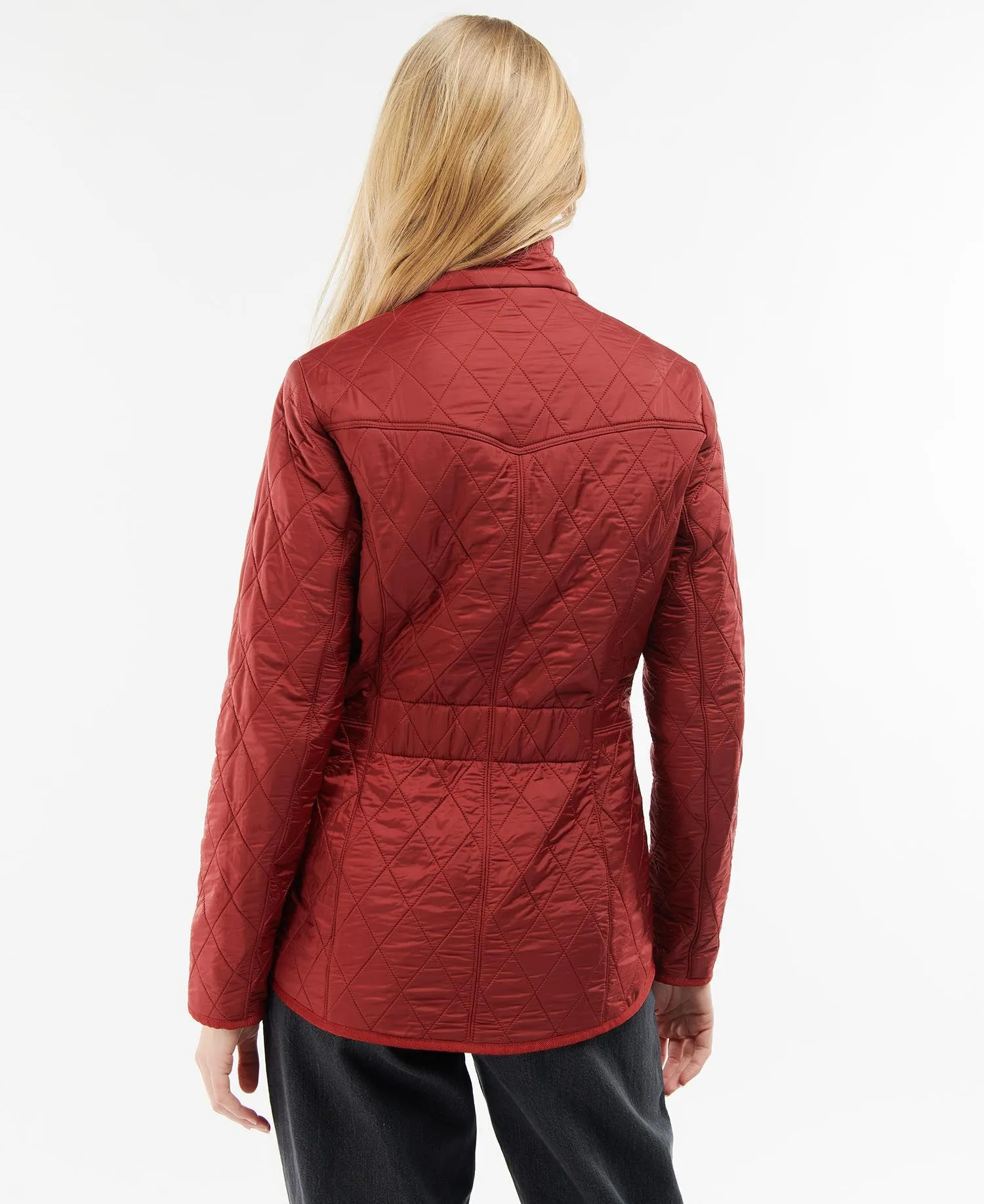 LADIES BARBOUR CALVARY POLARQUILT JACKET - RED