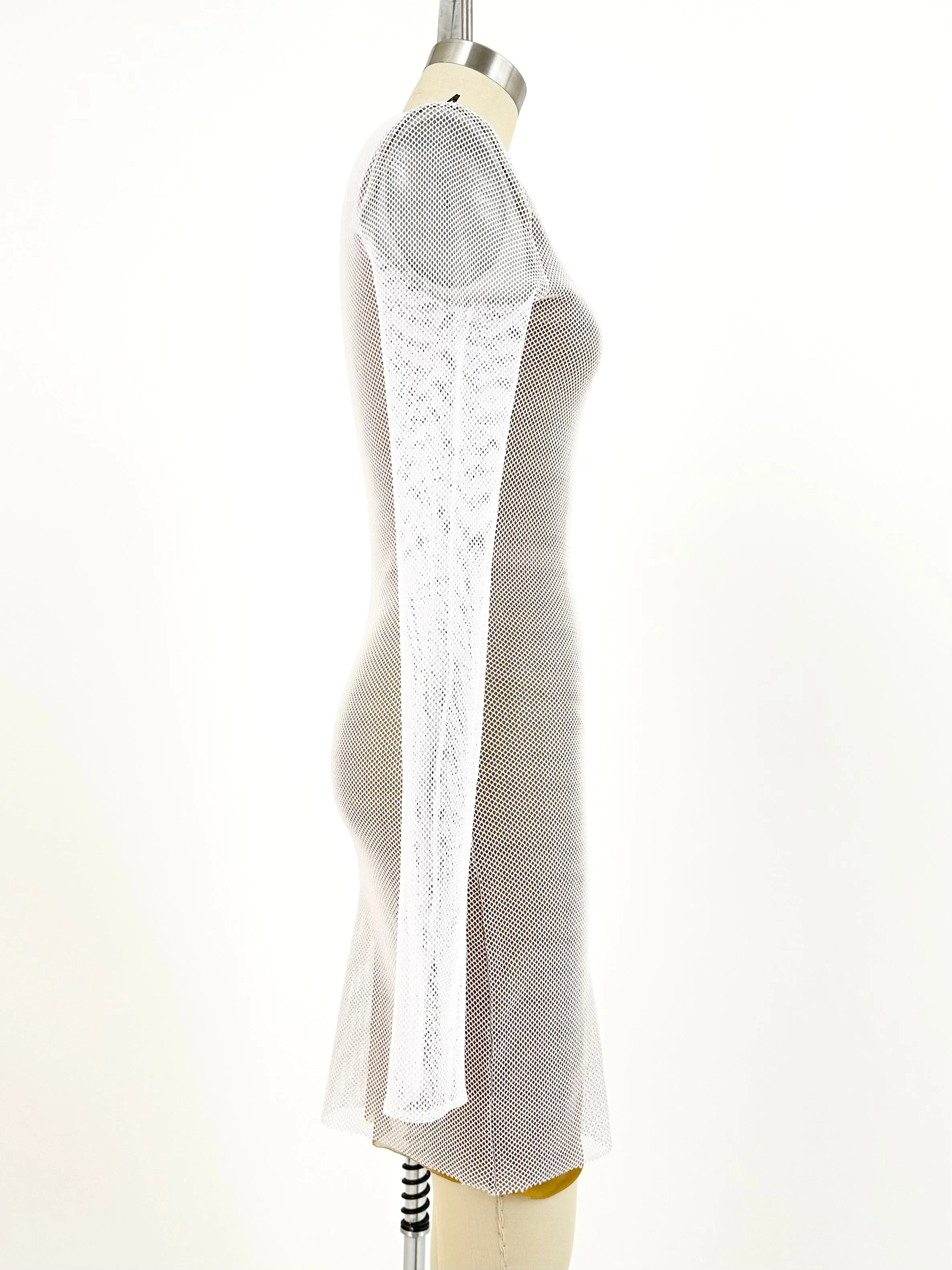 LaQuan Smith Mesh Mini Dress