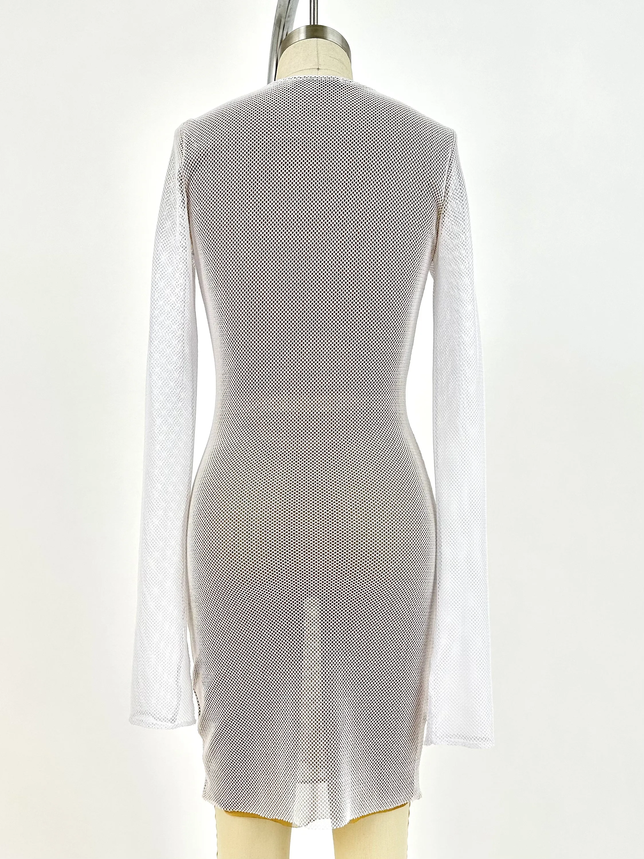 LaQuan Smith Mesh Mini Dress