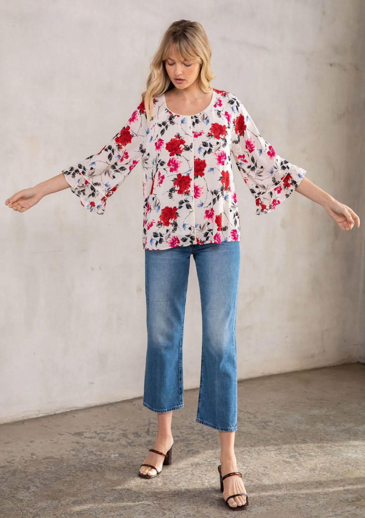 Leonora Flutter Sleeve Top