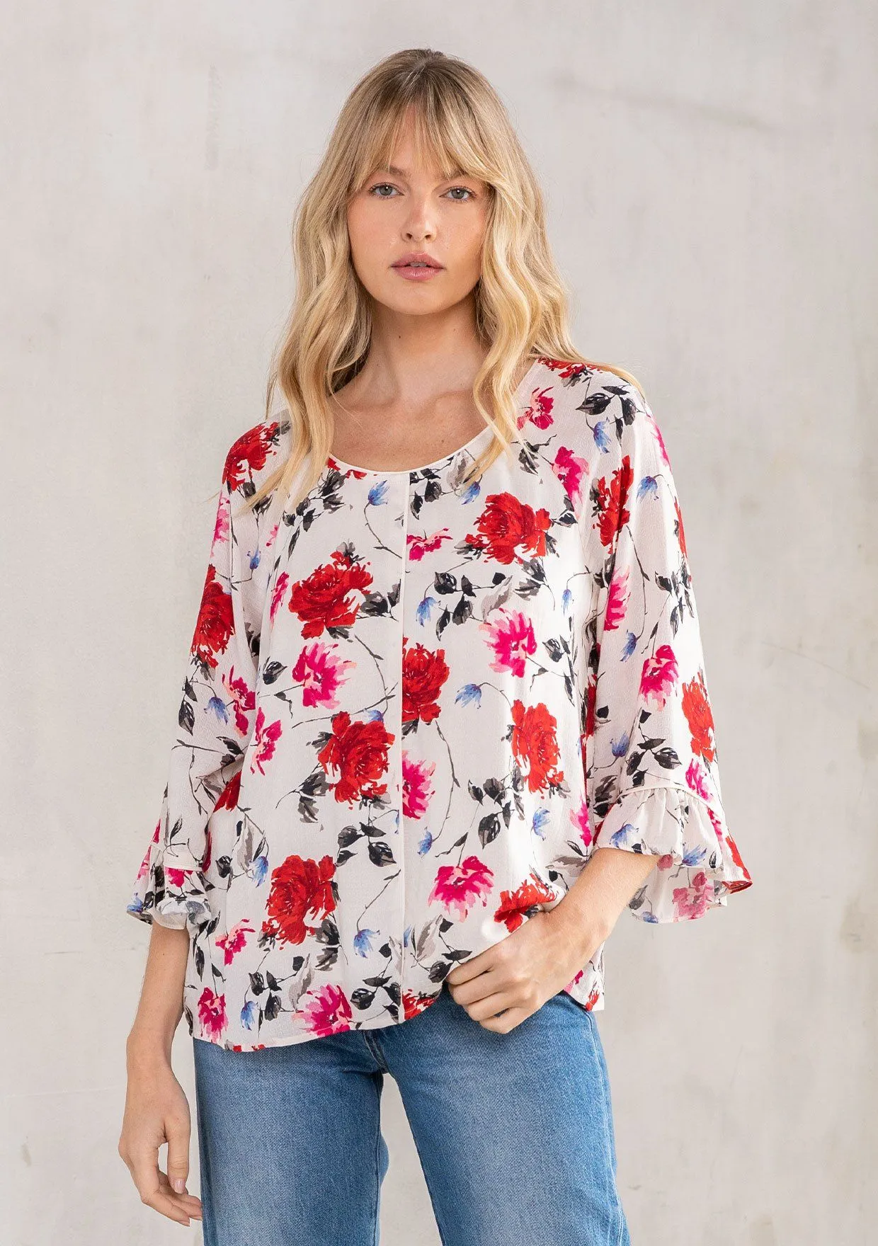 Leonora Flutter Sleeve Top