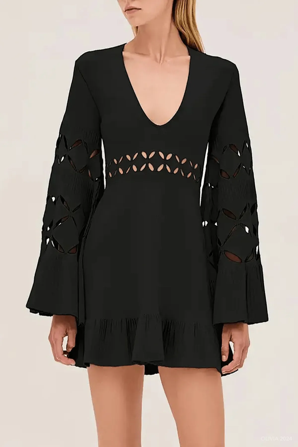 Linden Mini Dress in Black