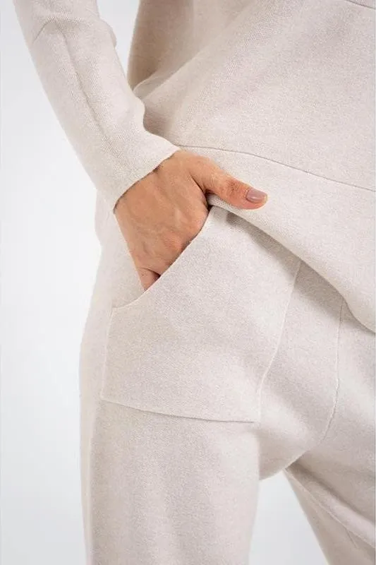 Long Sleeve Suit Pocket Knitted Sweater