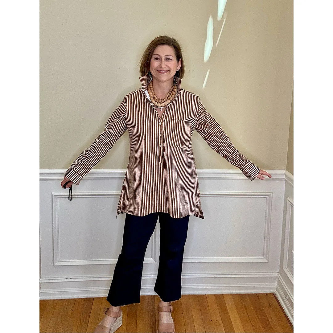 Lucia Top - Brown Stripe