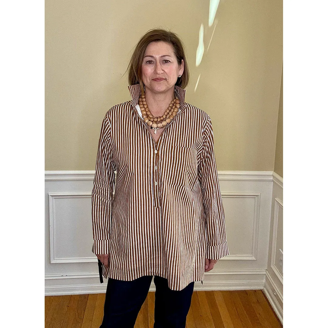 Lucia Top - Brown Stripe