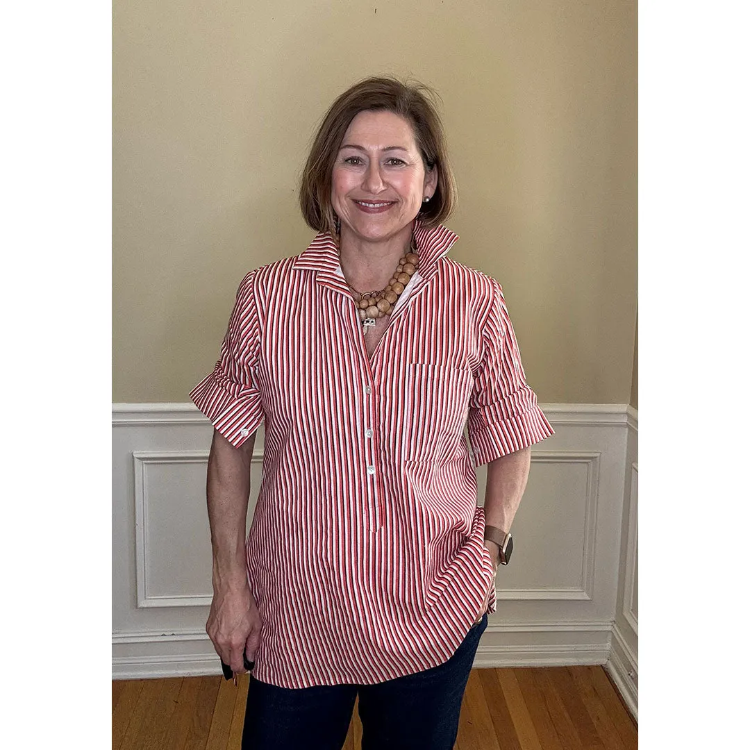 Lucia Top - Orange Stripe