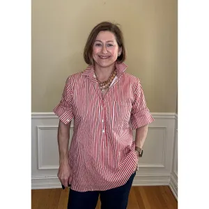 Lucia Top - Orange Stripe